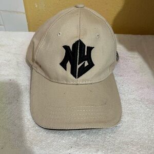 Tan Cap with Black Embroidery
